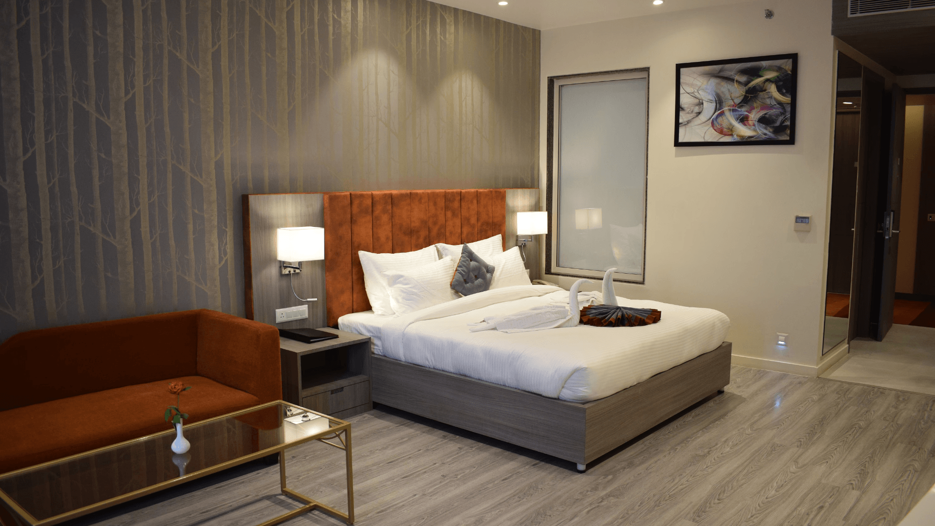 Executive room at Deep Clarks Inn Lucknow featuring spacious layout and refined room furnishings